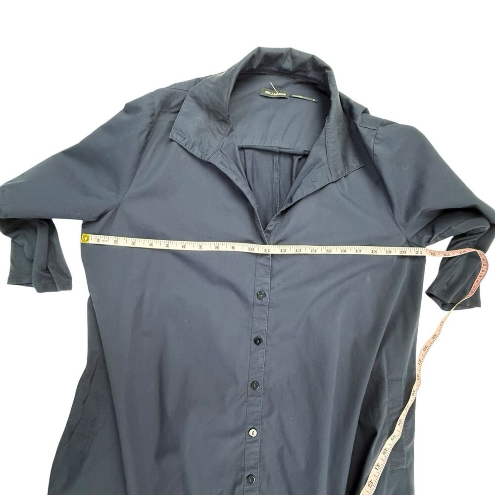 Stella Carakasi Tiburon Tunic Shirt Dress Women M Blue Oversized Natural Lux - Picture 8 of 10